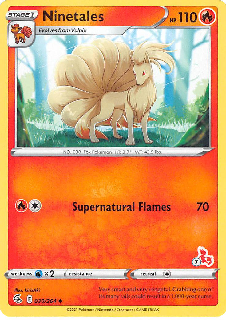 Ninetales (30/264) (Cinderace Stamp #7) [Battle Academy 2022] | Fandemonia Ltd