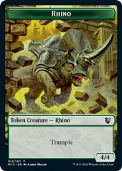 Rhino // Wolf Double-sided Token [Innistrad: Midnight Hunt Commander] | Fandemonia Ltd