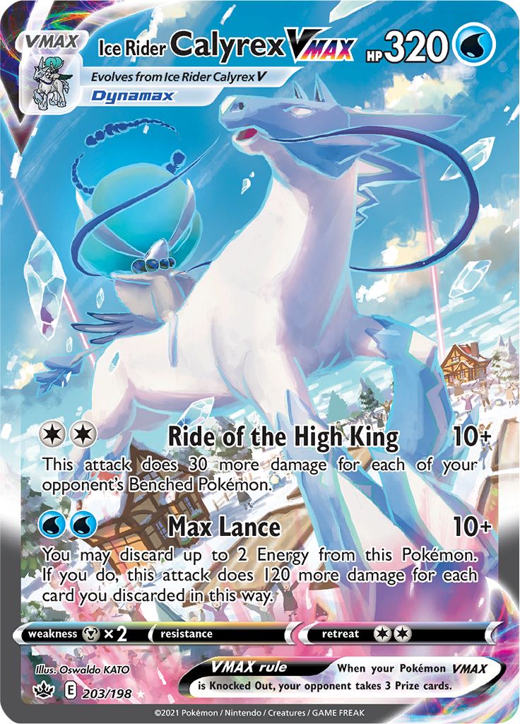 Ice Rider Calyrex VMAX (203/198) [Sword & Shield: Chilling Reign] | Fandemonia Ltd