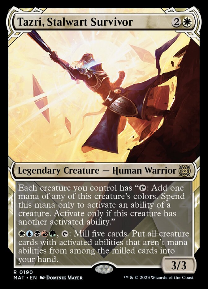 Tazri, Stalwart Survivor (Showcase Halo Foil) [March of the Machine: The Aftermath] | Fandemonia Ltd