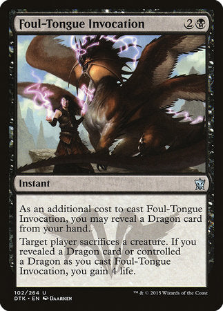 Foul-Tongue Invocation [Dragons of Tarkir] | Fandemonia Ltd
