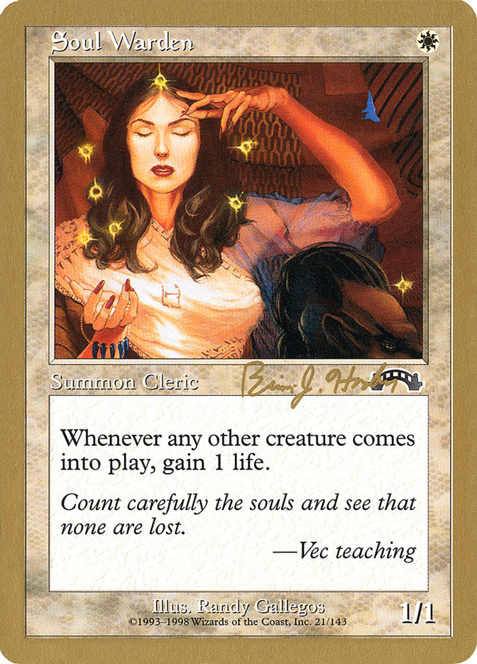 Soul Warden (Brian Hacker) [World Championship Decks 1998] | Fandemonia Ltd