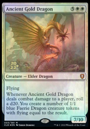 Ancient Gold Dragon [Commander Legends: Battle for Baldur's Gate Prerelease Promos] | Fandemonia Ltd