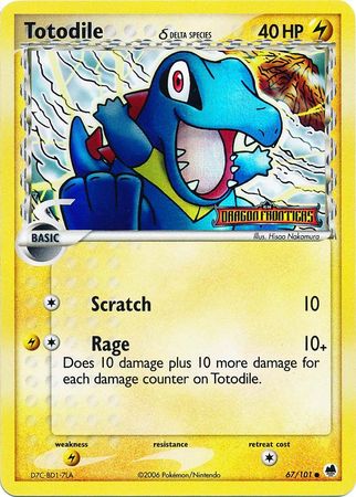 Totodile (67/101) (Delta Species) (Stamped) [EX: Dragon Frontiers] | Fandemonia Ltd