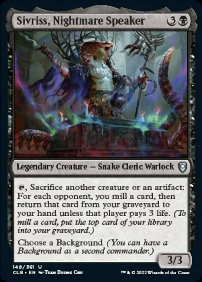 Sivriss, Nightmare Speaker [Commander Legends: Battle for Baldur's Gate] | Fandemonia Ltd