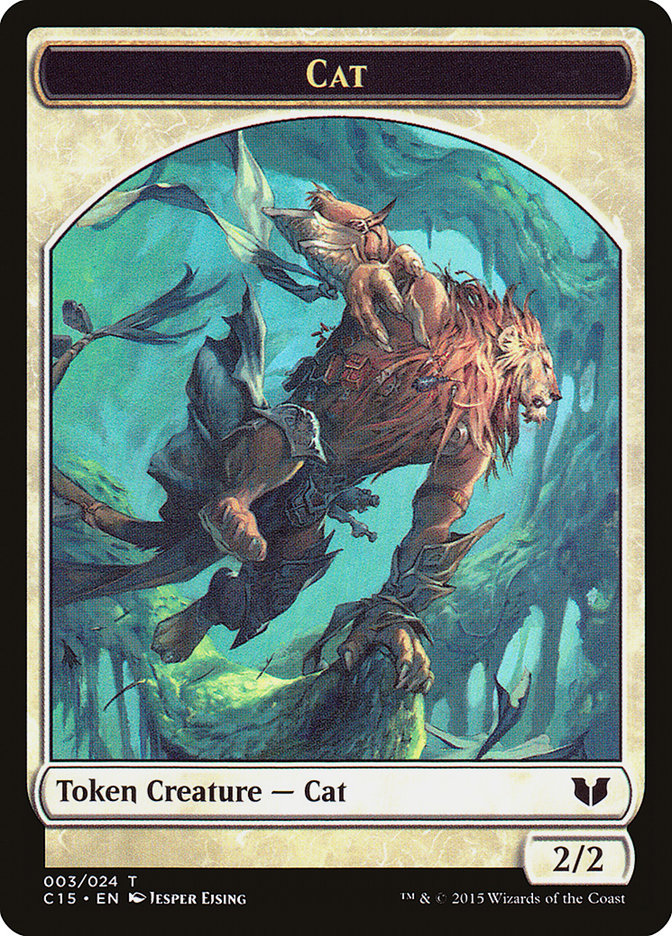 Cat // Zombie Double-Sided Token [Commander 2015 Tokens] | Fandemonia Ltd