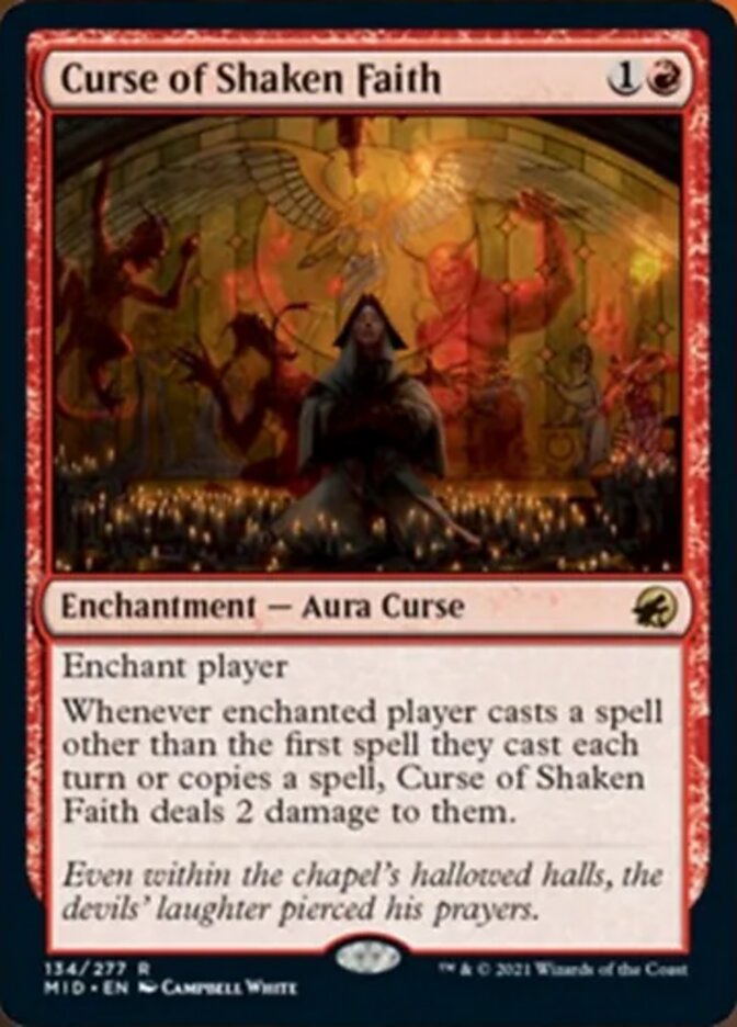 Curse of Shaken Faith [Innistrad: Midnight Hunt] | Fandemonia Ltd