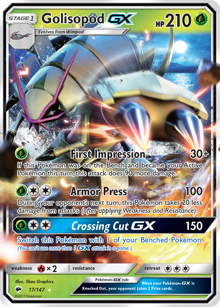 Golisopod GX (17/147) [Sun & Moon: Burning Shadows] | Fandemonia Ltd