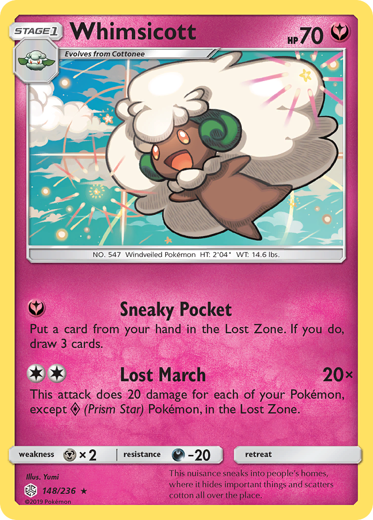 Whimsicott (148/236) [Sun & Moon: Cosmic Eclipse] | Fandemonia Ltd