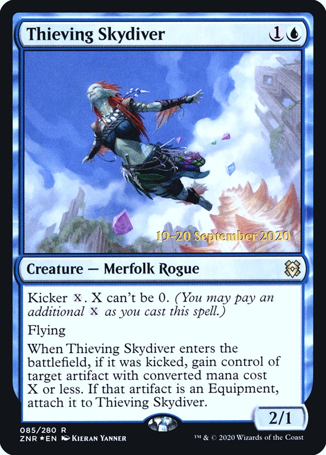 Thieving Skydiver  [Zendikar Rising Prerelease Promos] | Fandemonia Ltd