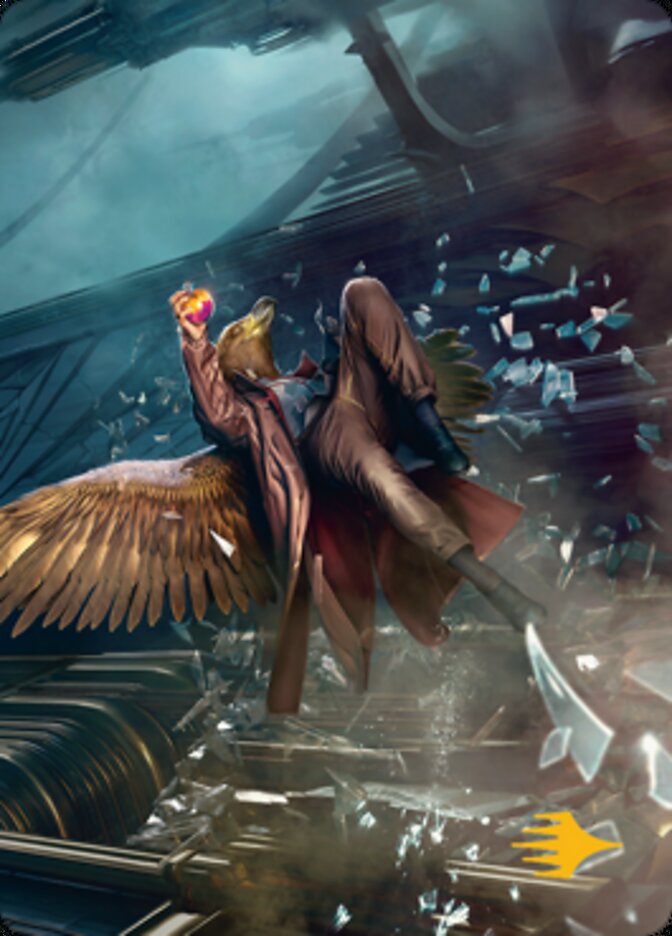 Skyway Robber Art Card (Gold-Stamped Signature) [Streets of New Capenna Art Series] | Fandemonia Ltd