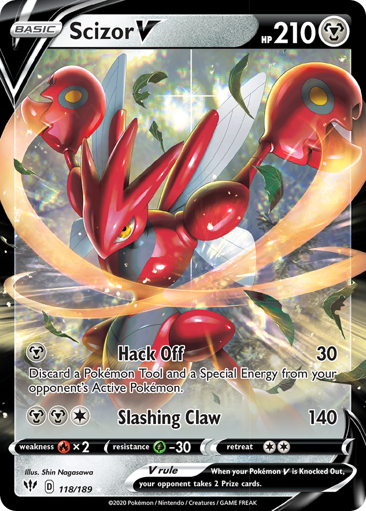 Scizor V (118/189) [Sword & Shield: Darkness Ablaze] | Fandemonia Ltd