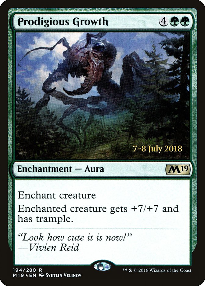 Prodigious Growth  [Core Set 2019 Prerelease Promos] | Fandemonia Ltd