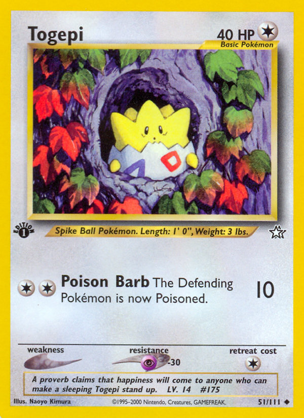 Togepi (51/111) [Neo Genesis 1st Edition] | Fandemonia Ltd