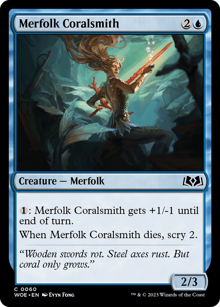 Merfolk Coralsmith [Wilds of Eldraine] | Fandemonia Ltd