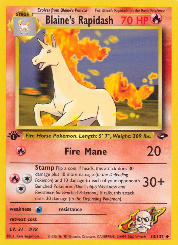 Blaine's Rapidash (33/132) [Gym Challenge 1st Edition] | Fandemonia Ltd