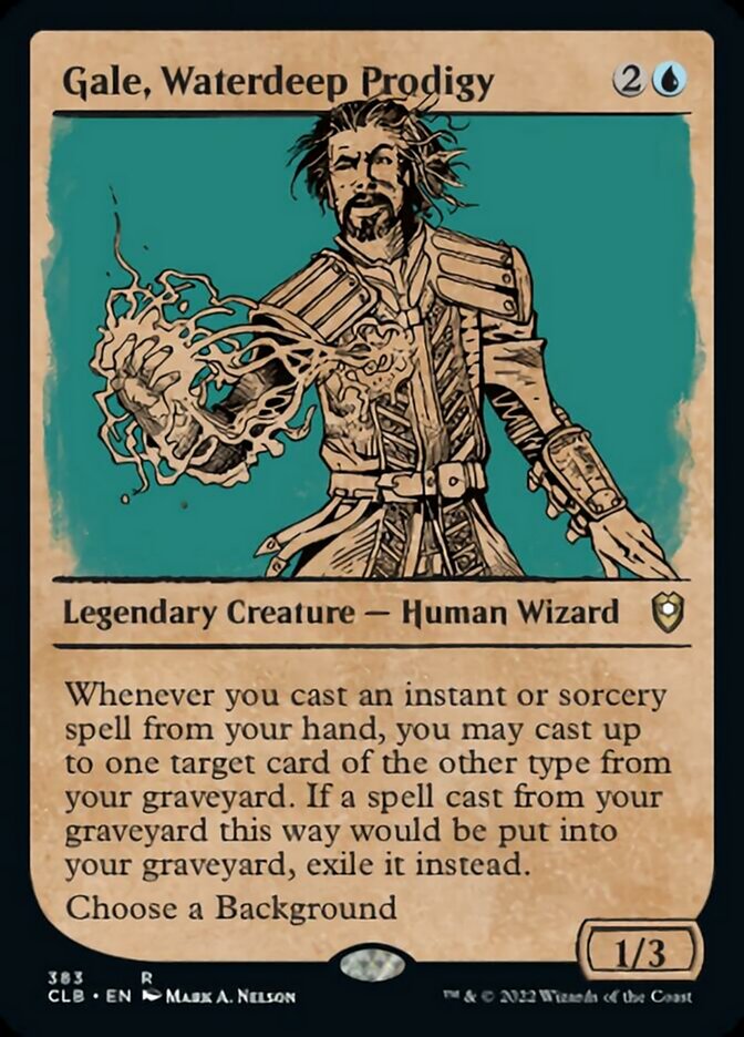 Gale, Waterdeep Prodigy (Showcase) [Commander Legends: Battle for Baldur's Gate] | Fandemonia Ltd