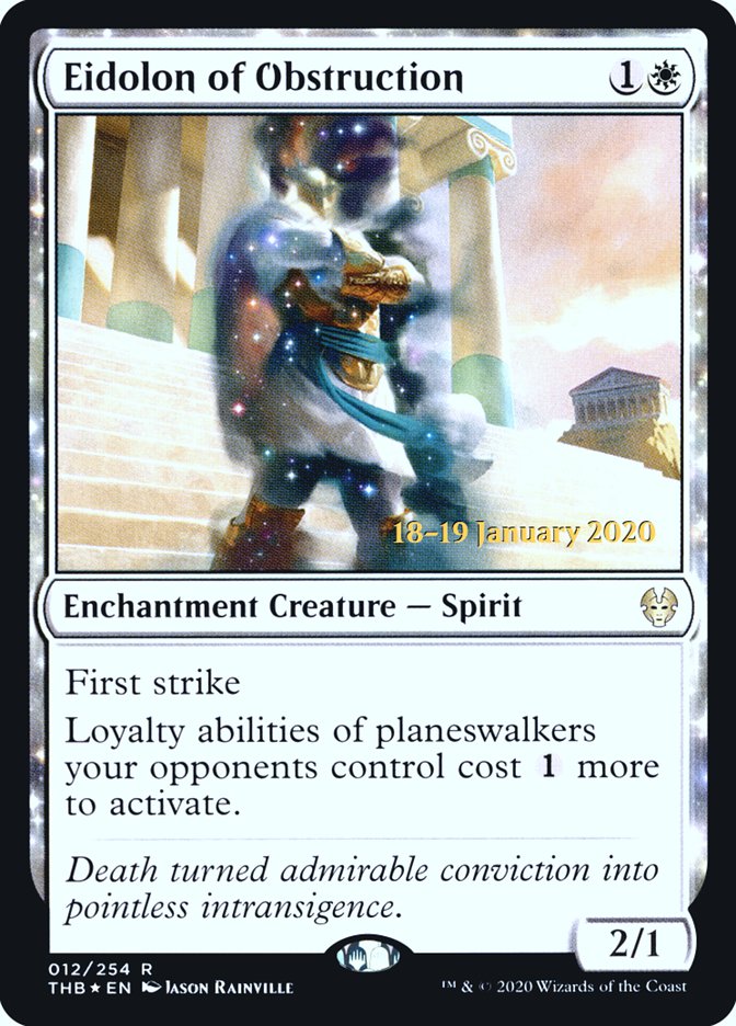 Eidolon of Obstruction [Theros Beyond Death Prerelease Promos] | Fandemonia Ltd