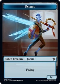 Faerie // Food (18) Double-sided Token [Throne of Eldraine Tokens] | Fandemonia Ltd