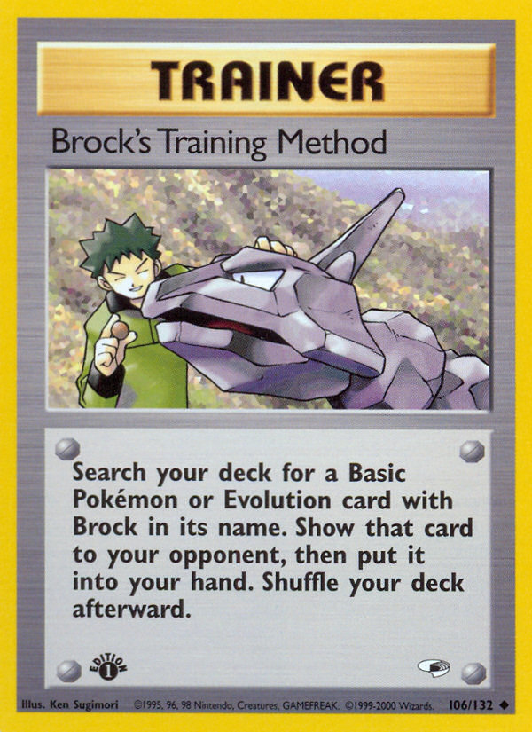 Brock's Training Method (106/132) [Gym Heroes 1st Edition] | Fandemonia Ltd