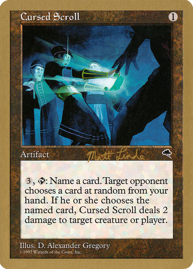 Cursed Scroll (Matt Linde) [World Championship Decks 1999] | Fandemonia Ltd