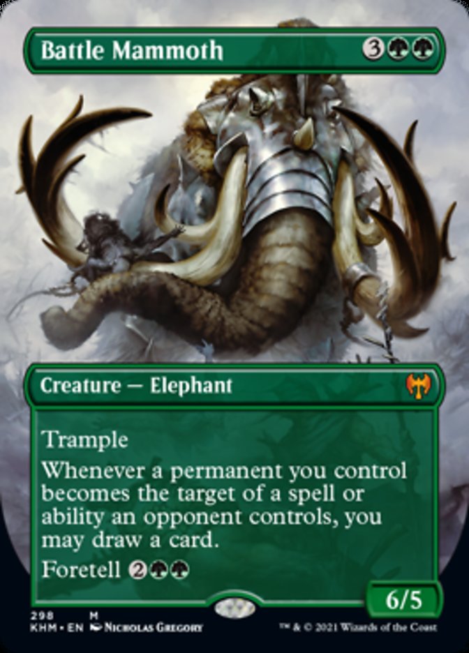 Battle Mammoth (Borderless Alternate Art) [Kaldheim] | Fandemonia Ltd