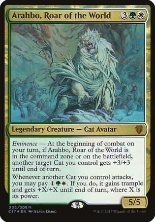 Arahbo, Roar of the World (Commander 2017) [Commander 2017 Oversized] | Fandemonia Ltd