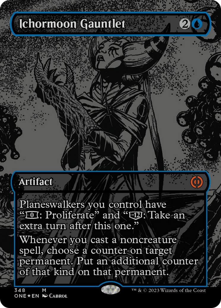 Ichormoon Gauntlet (Oil Slick Raised Foil) [Phyrexia: All Will Be One] | Fandemonia Ltd