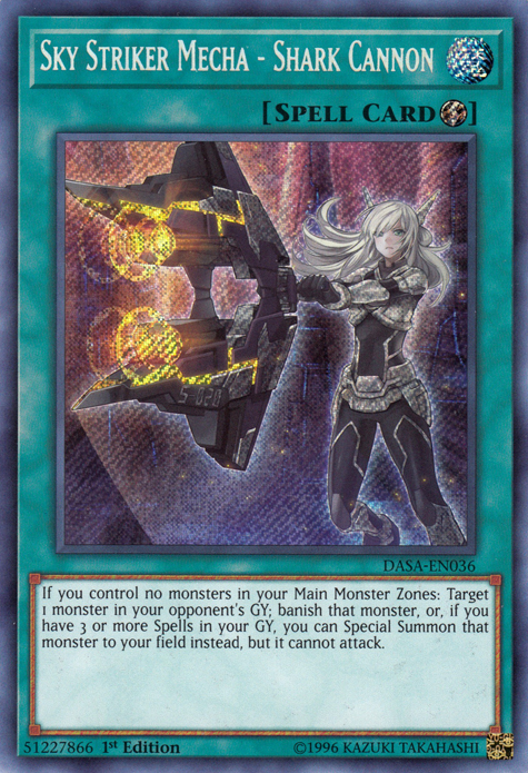Sky Striker Mecha - Shark Cannon [DASA-EN036] Secret Rare | Fandemonia Ltd