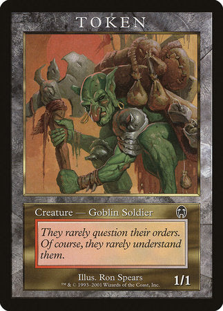 Goblin Soldier Token (Apocalypse) [Magic Player Rewards 2001] | Fandemonia Ltd