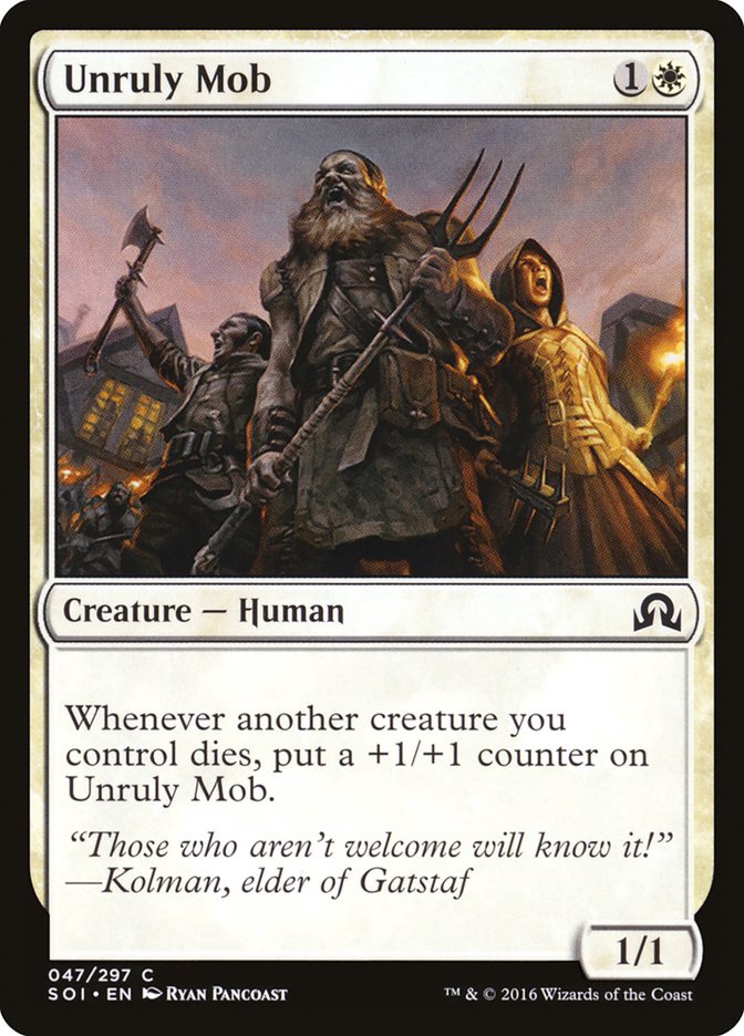 Unruly Mob [Shadows over Innistrad] | Fandemonia Ltd