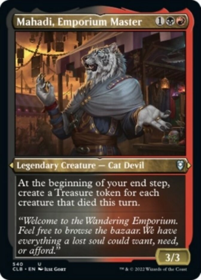 Mahadi, Emporium Master (Foil Etched) [Commander Legends: Battle for Baldur's Gate] | Fandemonia Ltd