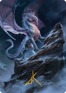 Ancient Silver Dragon Art Card (06) (Gold-Stamped Signature) [Commander Legends: Battle for Baldur's Gate Art Series] | Fandemonia Ltd
