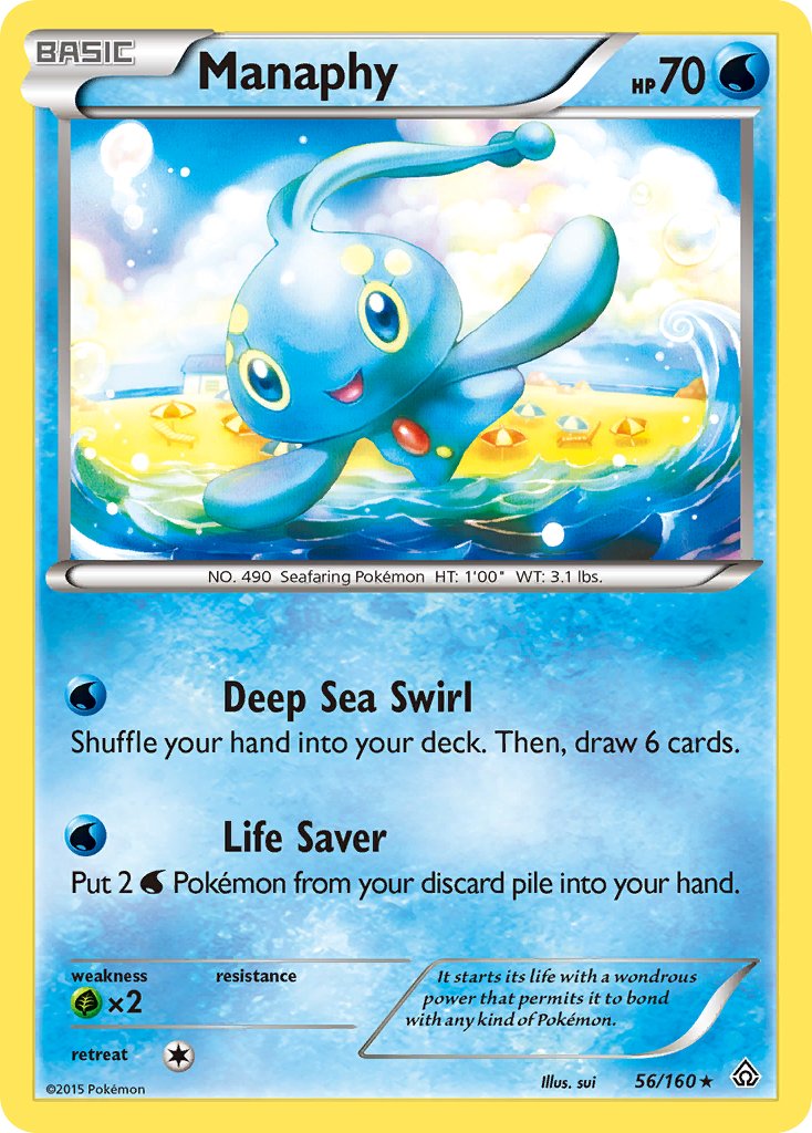 Manaphy (56/160) (Battle Arena Deck Exclusive) (Theme Deck Exclusive) [XY: Primal Clash] | Fandemonia Ltd