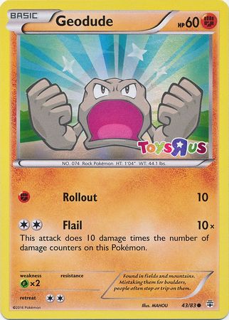 Geodude (43/83) (Toys R Us Promo) [XY: Generations] | Fandemonia Ltd