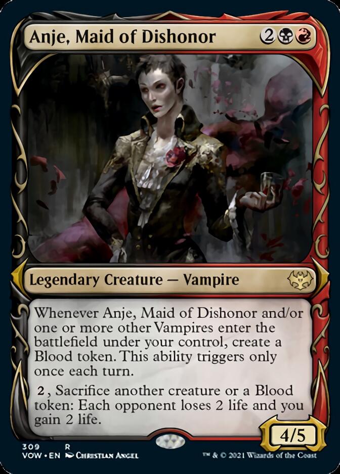 Anje, Maid of Dishonor (Showcase Fang Frame) [Innistrad: Crimson Vow] | Fandemonia Ltd