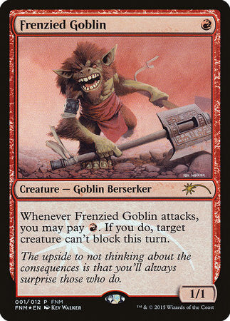 Frenzied Goblin [Friday Night Magic 2015] | Fandemonia Ltd