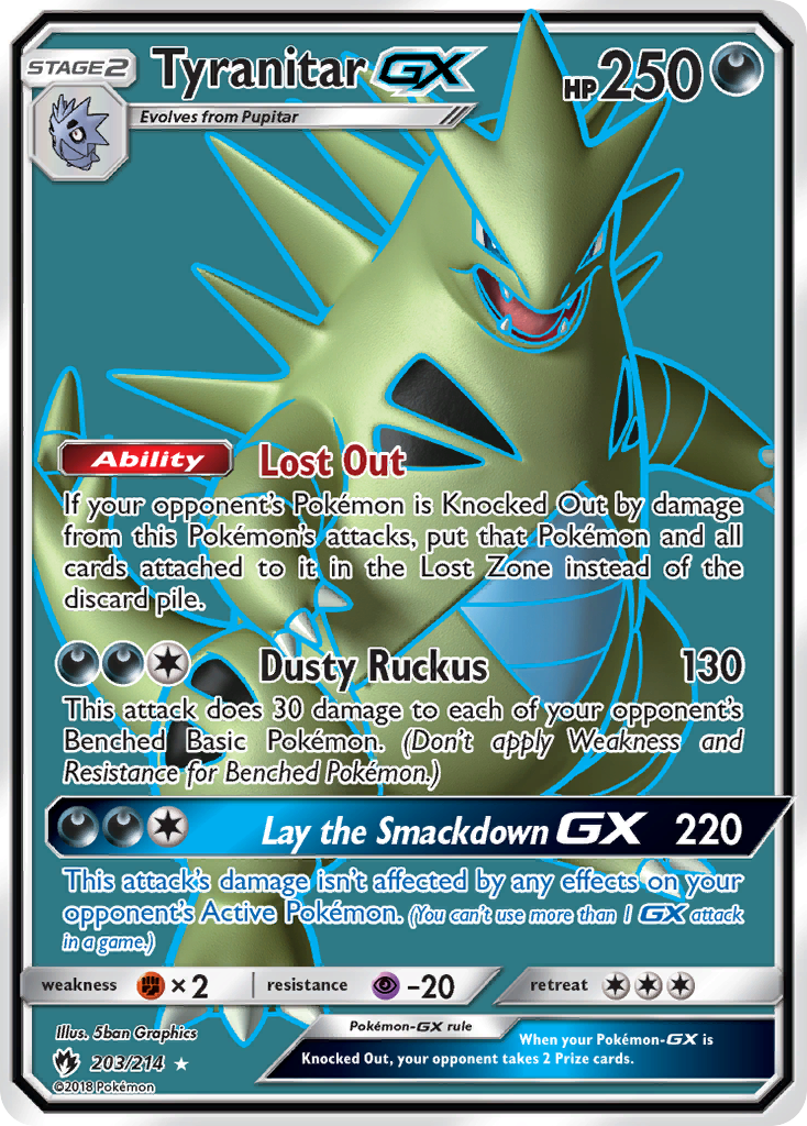 Tyranitar GX (203/214) [Sun & Moon: Lost Thunder] | Fandemonia Ltd