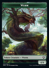 Bird (002) // Wurm Double-sided Token [Dominaria United Tokens] | Fandemonia Ltd