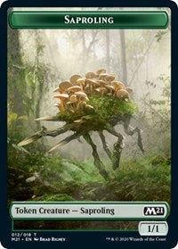 Saproling // Zombie Double-sided Token [Core Set 2021 Tokens] | Fandemonia Ltd