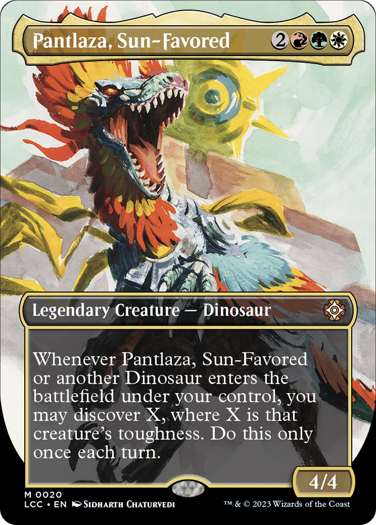 Pantlaza, Sun-Favored (Borderless) [The Lost Caverns of Ixalan Commander] | Fandemonia Ltd