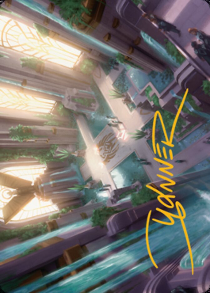Spara's Headquarters Art Card (Gold-Stamped Signature) [Streets of New Capenna Art Series] | Fandemonia Ltd