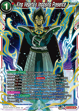 King Vegeta's Imposing Presence (Super Rare) [BT13-030] | Fandemonia Ltd
