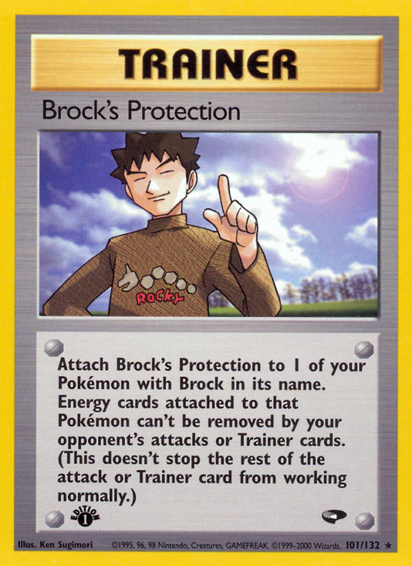 Brock's Protection (101/132) [Gym Challenge 1st Edition] | Fandemonia Ltd