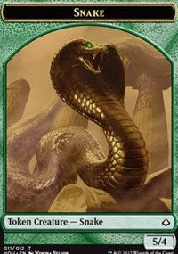 Snake // Warrior Double-sided Token [Hour of Devastation Tokens] | Fandemonia Ltd