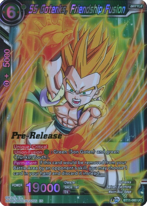 SS Gotenks, Friendship Fusion (BT11-080) [Vermilion Bloodline Prerelease Promos] | Fandemonia Ltd