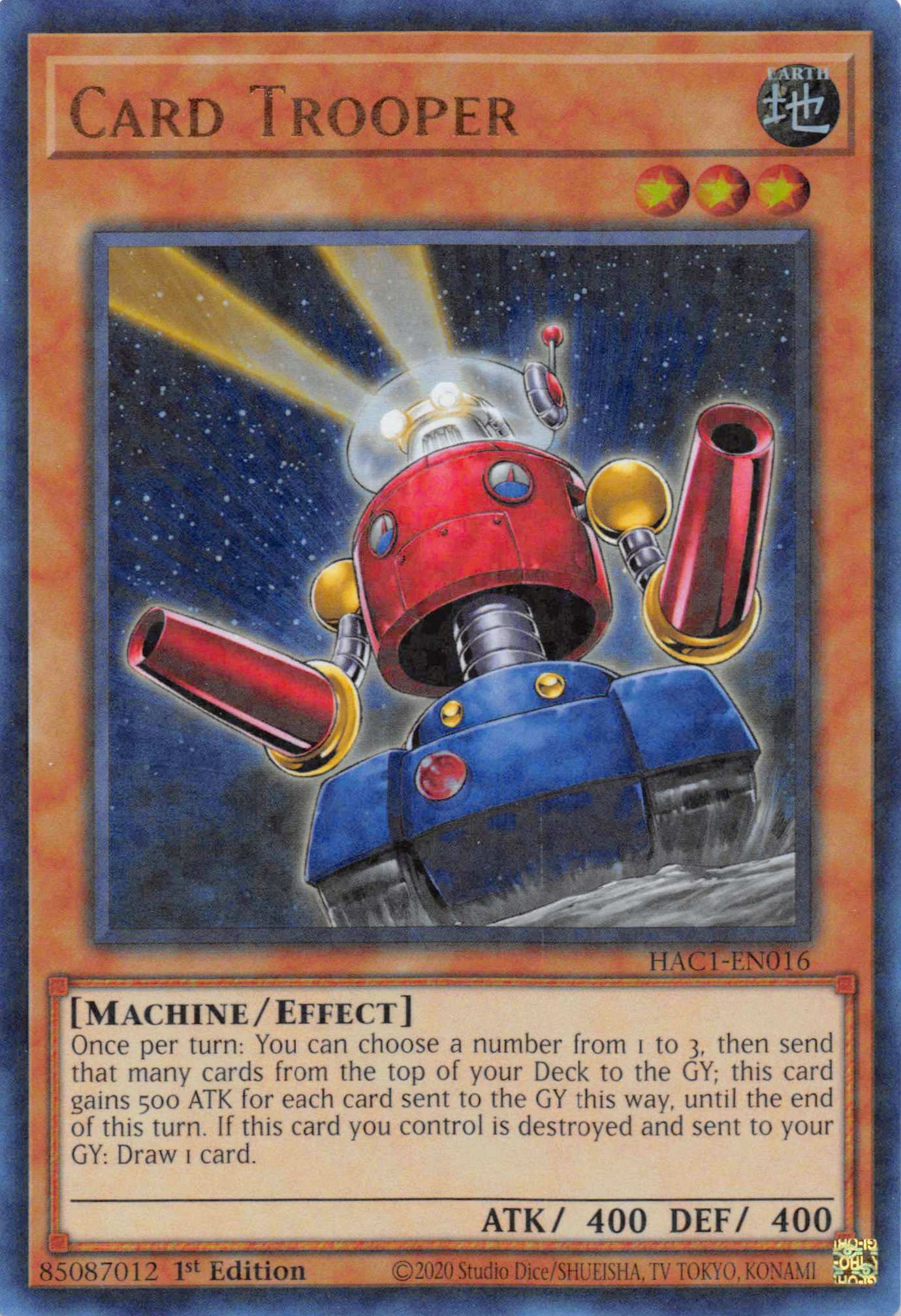 Card Trooper (Duel Terminal) [HAC1-EN016] Parallel Rare | Fandemonia Ltd