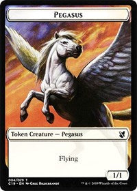 Pegasus // Human Double-sided Token [Commander 2019 Tokens] | Fandemonia Ltd