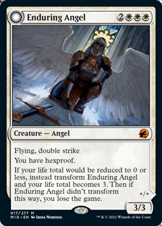 Enduring Angel // Angelic Enforcer [Innistrad: Midnight Hunt] | Fandemonia Ltd