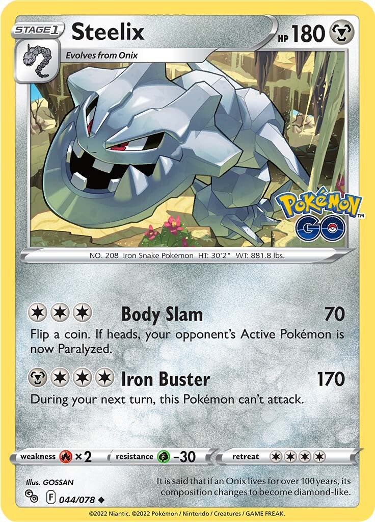 Steelix (044/078) [Pokémon GO] | Fandemonia Ltd